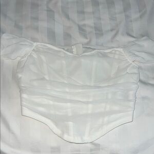 Elegant White Off-Shoulder Top